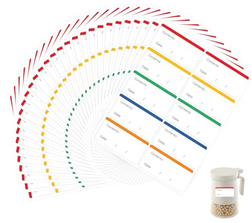 300pcs Etiquetas Congelador, Adhesivas Alimentos Despegables Cocina | Pegatinas removibles limpio, pegamento fuerte agarre, identificación día, superficie adherente, rotulado legible
