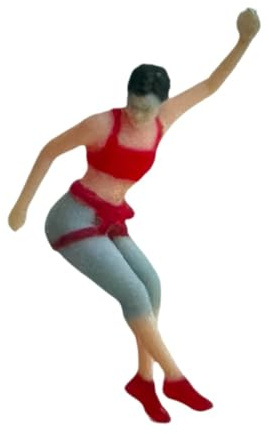 TTETTZ Miniaturfigur Kletterfigur Menschen Figur Szenenmodell Modellfigur Detailreich Gestaltet Aus Langlebigem Harz für Fotografie Requisiten Und Desktop Or, Rot