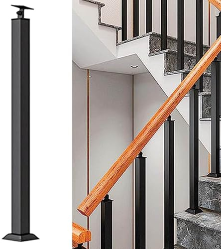 Balaustres ajustables de 270° para interiores y exteriores, postes cuadrados de balaustre de 65 cm, columnas de barandilla para escalones, jardín, terraza, remodelación, poste de escalera