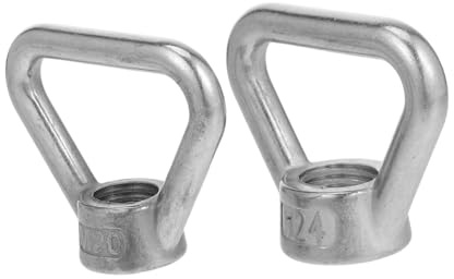 SOPOTUTU 2 Pezzi Dado anello in acciaio inossidabile con filetto anello sollevamento heavy duty per carichi pesanti accessori industriali e nautici resistente alla corrosione e abrasione