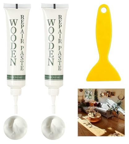 Wood Filler White, Laminate Floor Repair Kit, Wood Putty, Wood Repair Kit | Vinyl Floor Repair Kit, Laminate Worktop Repair Kit for Wooden Floor Furniture Scratch Repair