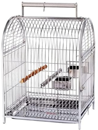 HDICUHNANU Vogelkäfig Voliere Indoor Outdoor Tragbare Vogelkäfige Einfache Retro Vogelkäfig Edelstahl Langlebig Vogel Träger Hause Papageienkäfig