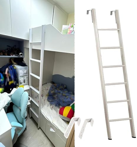 Scaletta Letto a Castello Scala Letti Gemelli Camper Bambini E Adulti Il Letto Castello Superiore, Scala Castello In Metallo Salire Sul Letto Gancio, 116/120/130/135/140/150/160/165/185cm(185cm/73)