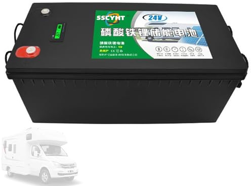 SSCYHT 25.6v150ah, 24V 100Ah 150Ah 200Ah 230Ah LiFePO4 Lithium-Batterie mit integriertem 100A BMS Tiefentladefest, über 2000 Ladezyklen, 25,6V Ersatzbatterie für Wohnmobile/Solar-Inselsysteme