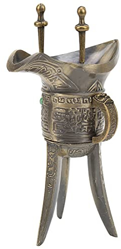 KIMISS Copa de Vino Antigua con Diseño Hermoso y Elegante + Copa de Vino de Metal Vintage + Hogar y Cocina/Cocina Comedor/Comedor Entretenimiento/Cristalería Vasos/Cálices