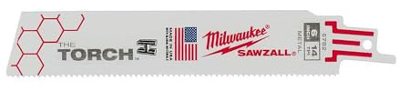 Milwaukee 48005782 Reciprocating Saw Blade 150 x 1.8 mm, Torch, Pack of 5
