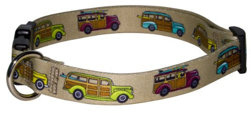 Yellow Dog Design Hundehalsband mit Erkennungsmarke, Hundedesign, Größe L - 2,5 cm breit, für Halsumfang von 46-71 cm, Gelb