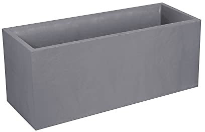 EDA Plastiques Volcania - Jardinera, decoración de Piedra, 99,5 x 39 x 43, 98 l, Color Gris