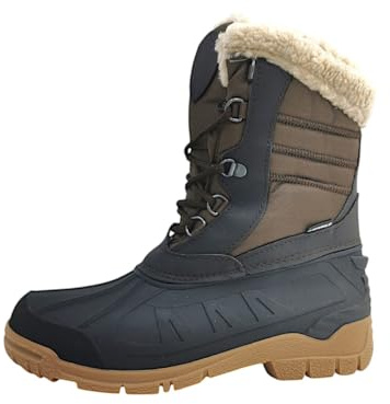Spirale Tina, Botas de Nieve para Mujer,Botas de Invierno Canadiense, Plantilla de Doble Capa, Marrón,37 EU