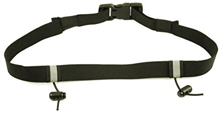 ANDREAS WIPPER Laufgürtel, Startnummernhalter, Startnummerngurt, Startnummernbefestigung, Startnummernband Cord Black Edition