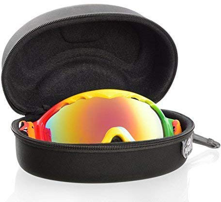 MTP-Racing Kinder Skibrille Snowboardbrille rot-gelb-grün