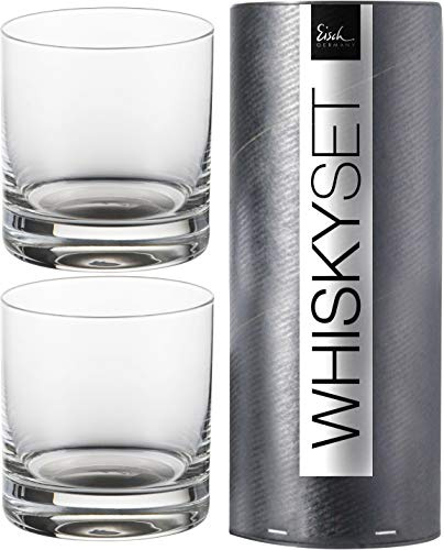 Eisch Set di 2 bicchieri da whisky Gentleman Platinum, Whisky Tumbler, vetro di cristallo, 400 ml