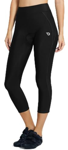 baleaf 3/4 Fahrradhose Damen Gepolstert | 3/4 Fahrradhose Damen Gepolstert Kurz, Elastisch Atmungsaktiv Komfortabler Stoff Radler Leggings UPF 50+ Radbekleidung