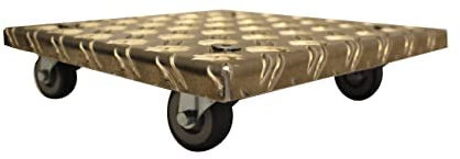 Pflanzenroller AluMountain-V200 bis 200kg Blumenroller Indoor Outdoor (Aluminium Riffelblech 2,5/4, 400x400mm)