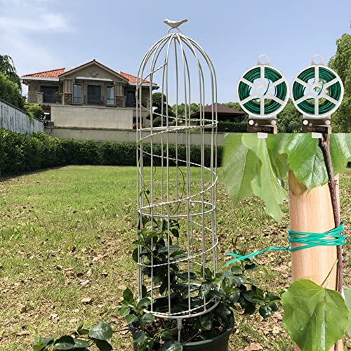 ZYFA Obelisk Spalier Gartenpfähle Rankhilfe Pflanzenstütze Gartenstecker Pflanzenstäbe Metal Plant Support Strauchstütze Tomatenstäbe Kletterhilfe für Reben,Blume,Rosen,Gartendeko,mit Gartendraht