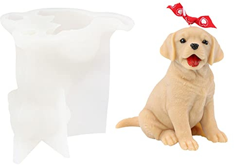 Luckxing Silikon Kerzenformen Silikonform Hund Form Hundeform Tier Backformen Seifenform Kerzenform Für Fondant Kuchen Verwendet Für Kuchen, Seifen, Pudding, Pralinen Und Anderen Kunsthandwerk