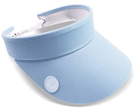 Surprizeshop Womens Golf Visor | Telephone Wire | Built in Magnet | Hand Enamelled 25mm Ball Marker | Rigid Peak | Multiple Colours | Golf Visor | Tennis Visor