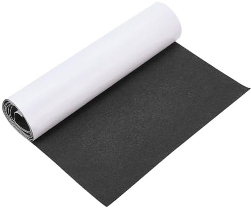 IVEOPPE Självhäftande filtmatta – 40 x 220 cm självhäftande filttyg, för askfoder, underlägg, lådmatta, bil, filt, fotoram, stolsben, bordsben, 1 mm tjock (svart)