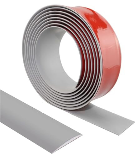 Übergangsprofil Selbstklebend, PVC Übergangsprofil, 5cm x 100cm Übergangsleiste, Übergangsschiene für Teppich Boden