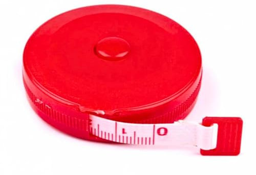 Snap Maßband - Ausgerollt bis 150 cm Länge - Zubehör zum Nähen/Bekleidung/Messen von Kleidung (Rot)