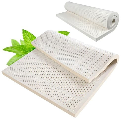 WKXTECZT Latex-Matratze, Superweich, 100% Natürlich,Entspannende Schlafzimmer-Latex-Matratze Mit Topper, Naturlatex-Matratzenauflage,1in,100x200cm(39x79in)