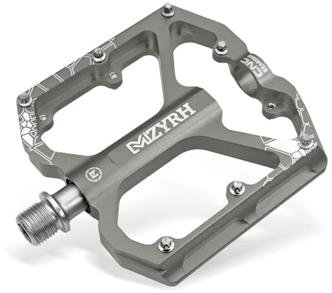 MZYRH Mountainbike Pedale, 9/16 3 Lager Fahrradpedale, rutschfeste leichte Aluminiumlegierung Fahrrad Plattform Pedale für Mountainbike, Rennrad (Silber)