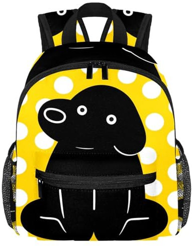 Süßer Kleinkind-Rucksack – Cartoon-Tupfen-Hund, einfache moderne Kindertasche für Vorschule, Schule, Mädchen und kleine Kinder, multi, 25.4x10x30 CM/10x4x12 in