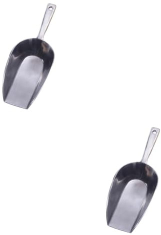 COLLBATH 2pezzi Paletta Alluminio Per Cibo e Ghiaccio Scopino Per Supermercati e Ristoranti Facile Da e Leggera
