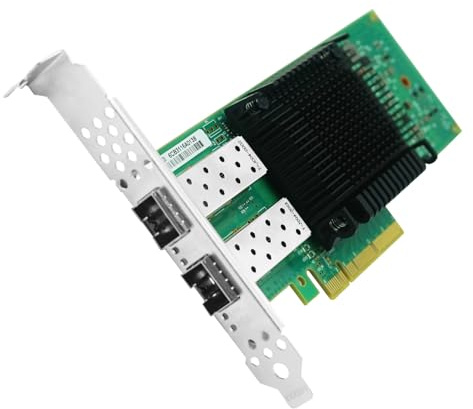 25GbE Network Card with Mellanox ConnectX-5 Ex Chipset, Dual-Port PCI Express 3.0/4.0 (8GT/s) x8 Ethernet NIC Adapter Supports Windows Server/Linux/VMware