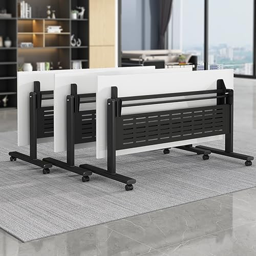 3 Pack Klappbarer Besprechungstisch Mit Rollen Konferenztische Verkaufstisch Schreibtisch Mobiler Schulungstisch Rechteckiger Schulungs Seminartisch Bürotisch Besprechungstisch(120*50*75CM)