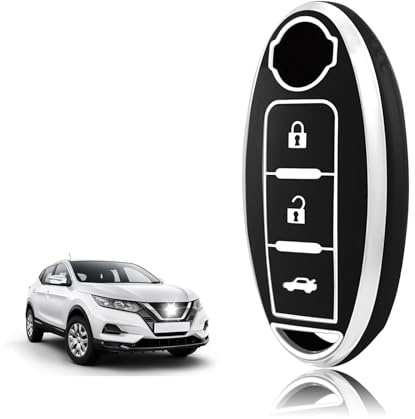TOOMUME Funda Llave Coche para Nissan Qashqai J11 J12 Juke F15 X-Trail T32 | Silicona Suave, Antigolpes, Anticaídas, Antiarañazos, Carcasa Protectora Llave para Micra K14 Leaf Pulsar Infiniti, MAL