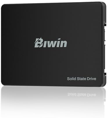 Biwin M100 SATA 3.0 SSD 1T - jusqu'à 550 Mo/s en Lecture - 6 Go/s Disque à état Solide Interne 2,5 pour Ordinateur Portable et de Bureau - Rapide, Silencieux, résistant aux Chocs