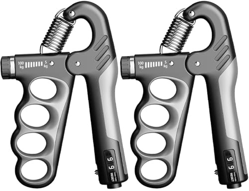 Hand Grips Strengthener, Grip Strengthener, Grip Strength Trainer with Automatic Counter, 5-100 Kg Adjustable Forearm Strengthener for Athletes Musicians