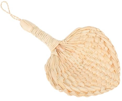 Mikikit Abanico de Hojas de Palma para Bodas y Fiestas, Estilo Chino, Ventilador Manual Hecho a Mano para Refrescarse en Verano