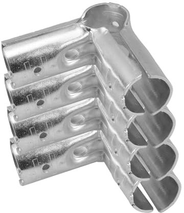 Alipis 4pcs Stainless Steel Pipe Connector Chain Link Fence Clamps Structural Clamps Fitting Tools