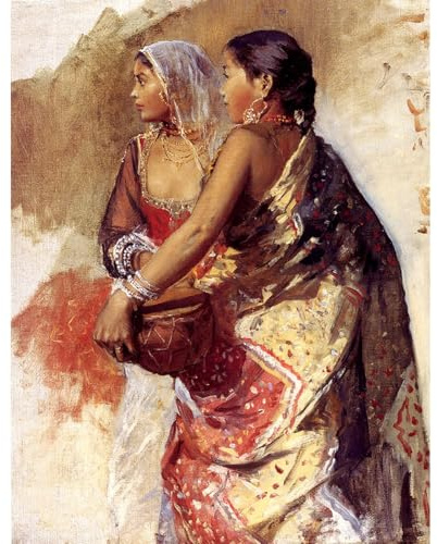 ARTICULOZY Fine Art Reproduction on Rolled Canvas – Sketch Two Nautch Girls – 40x50 Inch | Fade-Resistant Colors | Unique Wall Decor for Modern Interiors