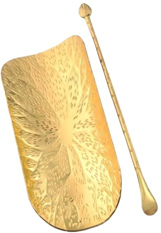 iplusmile Cuillère à Thé Alliage avec Plateau de Rangement Cuillère Doseuse Polyvalente pour Thé Poudre et Épices Accessoire et Portable pour Infusions