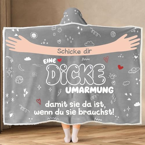 Aellowet Geschenk für Frauen, Umarmung Decke mit ärmeln Geburtstagsgeschenk für Frauen, Beste Freundin Geschenke, Geschenk für Beste Freundin Schwester Mama Oma zum Weihnachten Geburtstag
