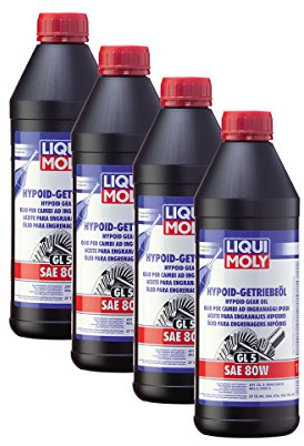 4x LIQUI MOLY 1025 Hypoid-Getriebeöl (GL5) SAE 80W 1L