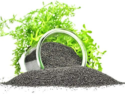 Guemmer Sand - 25kg - Aquarienkies, Aquariensand - Verschiedene Körnungen und Farben - Made in Germany (0,7-1,2 mm, Schwarz)