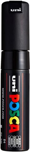 Posca Uni-Ball UNIPC7M NegroUd 181399-Marcador de punta ancha cónica PC-7M, 4,5-5,5 mm, negro, 1 Unité (Lot 1)