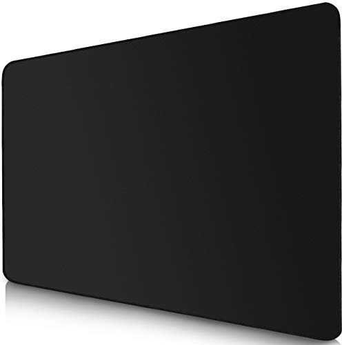 Sidorenko Tapis de Souris Gaming - Souris Tapis 280 x 200 mm - Bords sans Franges - Surface spéciale améliorant la Vitesse et la précision - Antidérapant - Noir