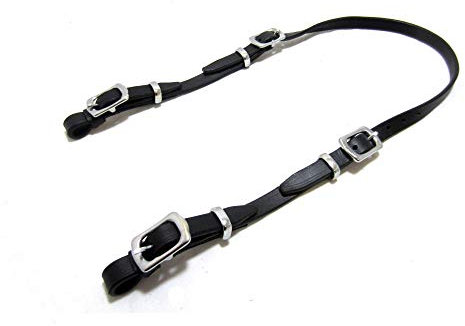 Barocke Unterlegtrense Kerru, Unterlegriemen, einfacher Hänger mit Islandschnalle Farbe Natur mit silbernem Beschlag