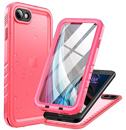 Cozycase TOP Militärschutz wasserdichte 360 Hülle Für iPhone SE 2022 2020 8 | 7 Outdoor Panzerhülle Full Armor Case, Vorne Hinten Komplett Schutz, Soßfest Staubschutz Baustelle Waterproof Handyhülle