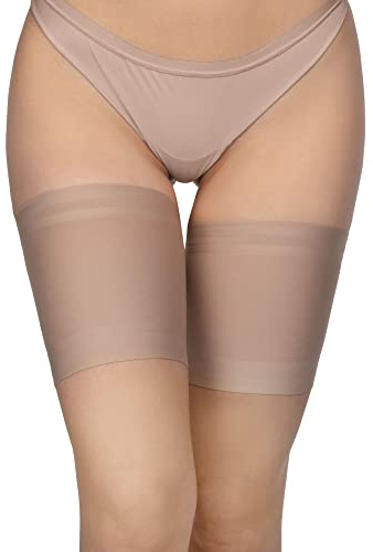 Annes styling Elastische Oberschenkelbänder für Damen, scheuern nicht, verhindern das Reiben der Oberschenkel, aus Satin und mit Spitze gefütterter Silikon