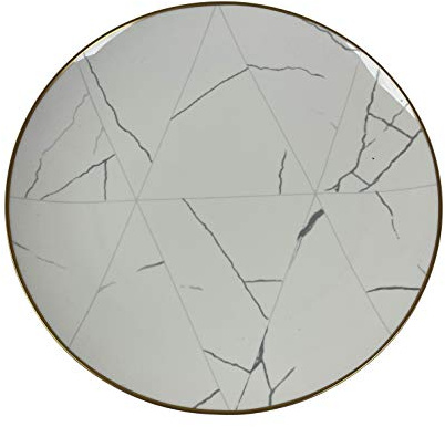 Assiette en porcelaine effet marbre 30 cm bord doré 50024