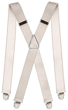 Pierrot Hosenträger Herren Breit und Vintage Premium - Made in Germany/France - Verstärktes Gummiband mit Extra Starken Metall Clips - Verstellbare Länge bis zu 130cm - Garantie auf Lebenszeit