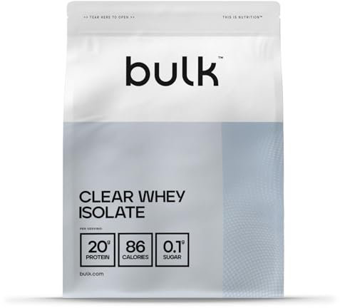 Bulk Clear Whey Isolate | Apple & Blackcurrant | 500g | 20g di proteine a rapido assorbimento | Basso contenuto di zuccheri | Frullato proteico leggero e fruttato