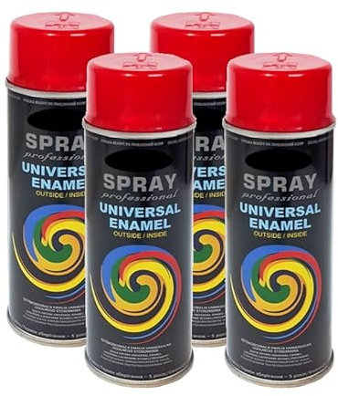 VE-INDUSTRIES 4x LACKSPRAYS CC nach RAL 400ml RAL 3002 Karminrot