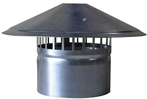 BOHHO Chimney Rain Cover, Stainless Steel Roof Hood, Range Hood Exhaust, Chimney Hood, Weather Resistant Hood, Tapered Hood, 100mm